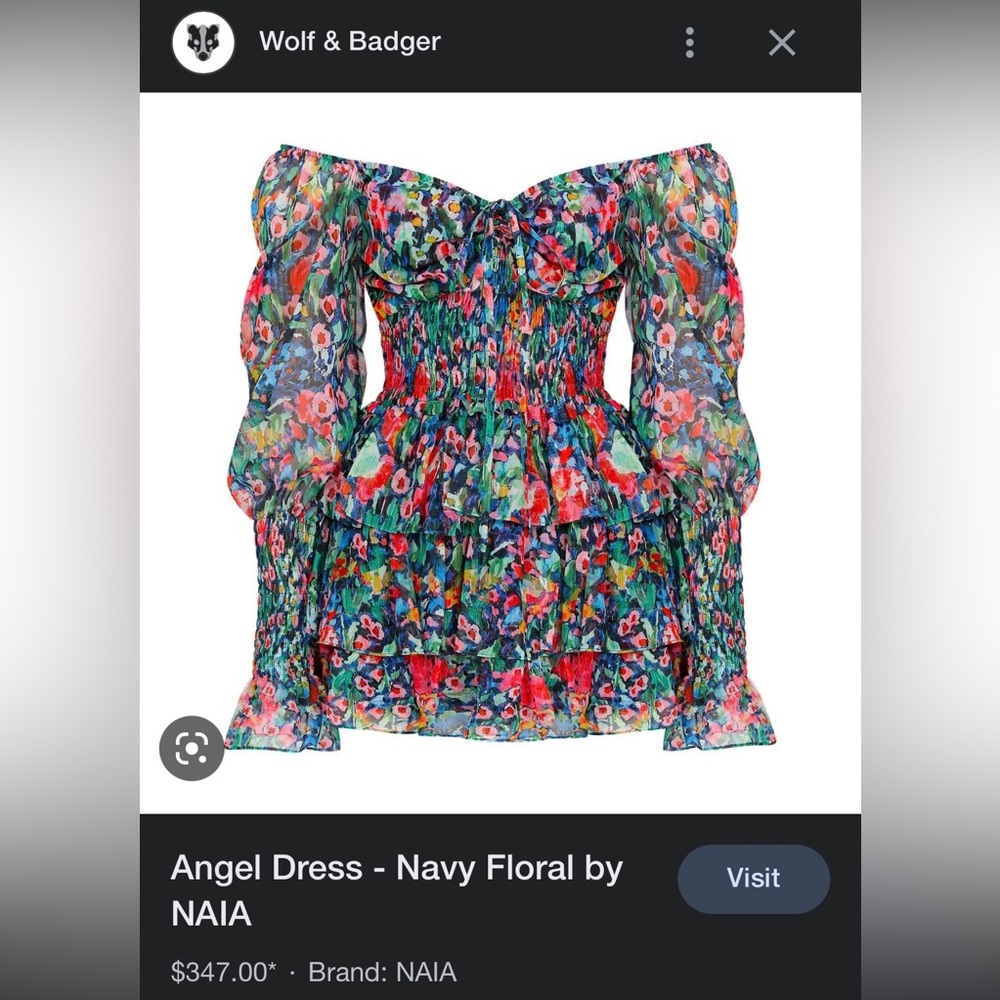 Wolf & Badger NAIA Angel Dress - Navy Floral XS/S